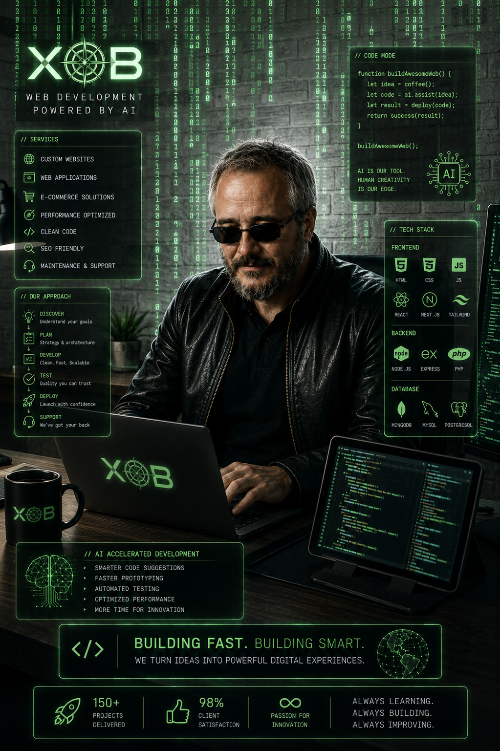 PATRICK CHEESEMAN as the Web Developer of XOB Marketing